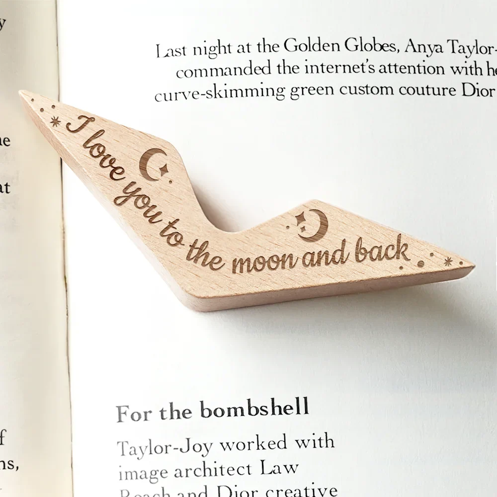 I Love You To The Moon And Back - Personalized Thumb Page Holder - Image 4