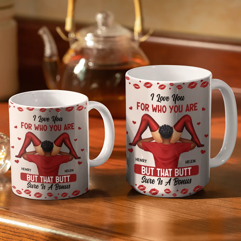 I Love Your Face Timber Couple - Personalized White Edge-to-Edge Mug - Image 3