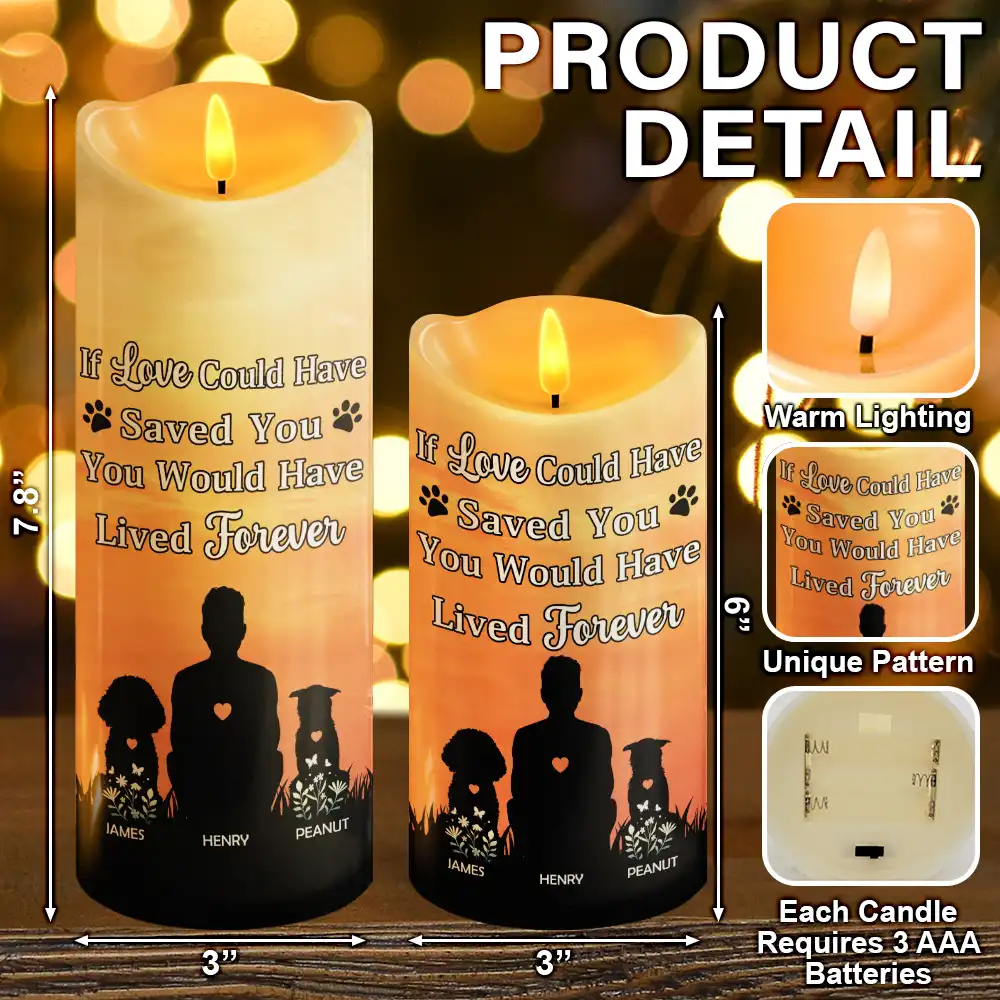 I Loved You Your Whole Life Memorial - Personalized Flameless LED Candle - Image 5