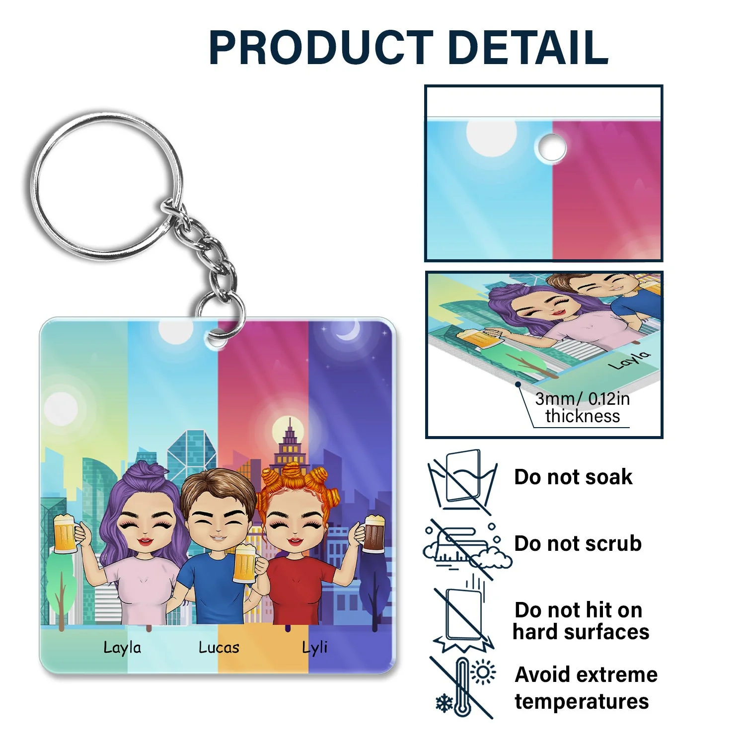 I May Not Always Be There With You - Gift For Best Friends, BFF, Bestie - Personalized Custom Acrylic Keychain - Image 5