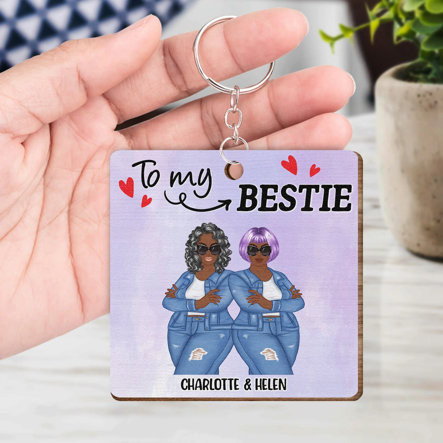 I May Not Be Able To Solve Your Problems - Gift For Besties - Personalized Wooden Keychain - Image 4