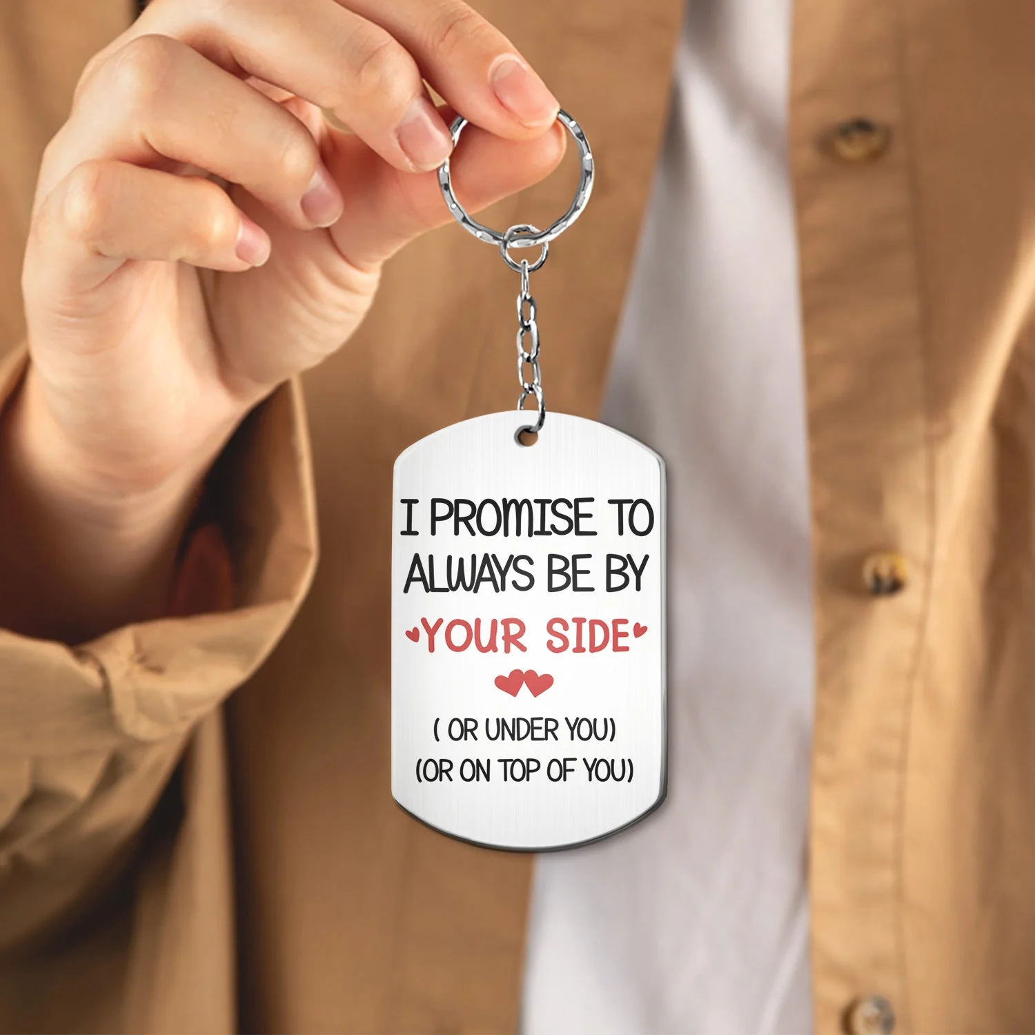 I Met You I Liked You I Love You Keeping You - Birthday, Loving, Anniversary Gift For Spouse, Hubby, Wifey, Boyfriend, Girlfriend, Couple - Personalized Aluminum Keychain - Image 4