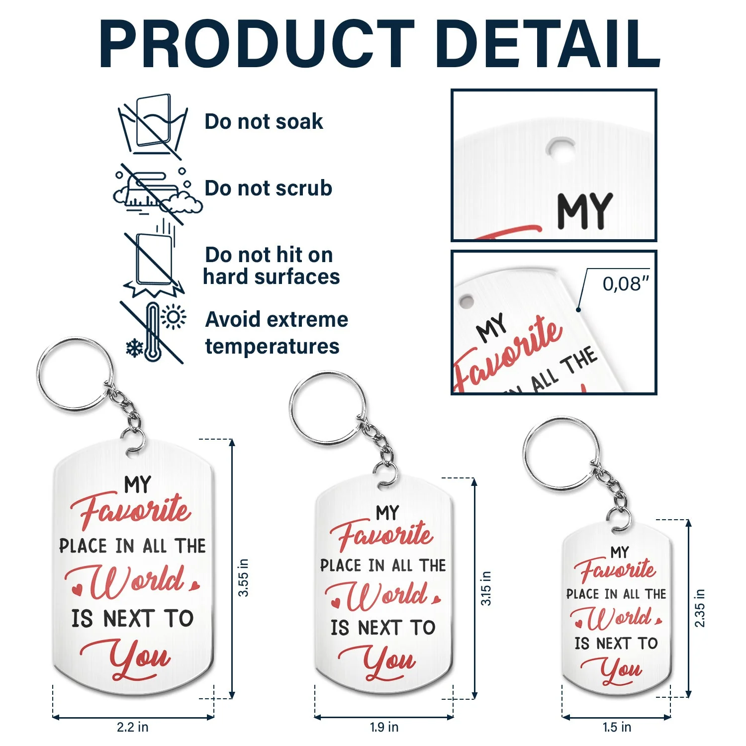 I Met You I Liked You I Love You Keeping You - Birthday, Loving, Anniversary Gift For Spouse, Hubby, Wifey, Boyfriend, Girlfriend, Couple - Personalized Aluminum Keychain - Image 5