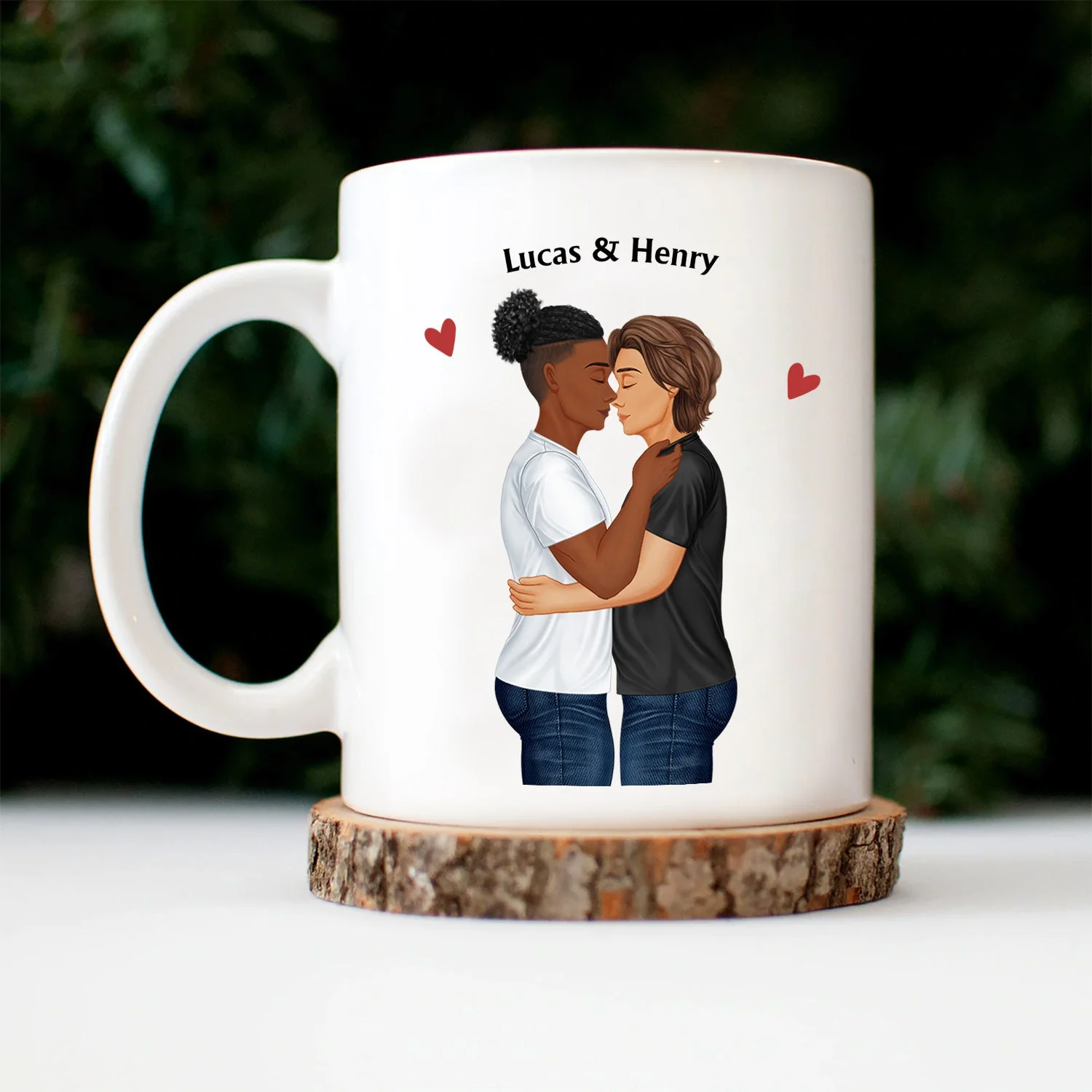 I Met You I Liked You I Love You Keeping You Hugging Couple - Birthday, Loving, Anniversary Gift For Spouse, Hubby, Wifey, Boyfriend, Girlfriend - Personalized Mug - Image 3