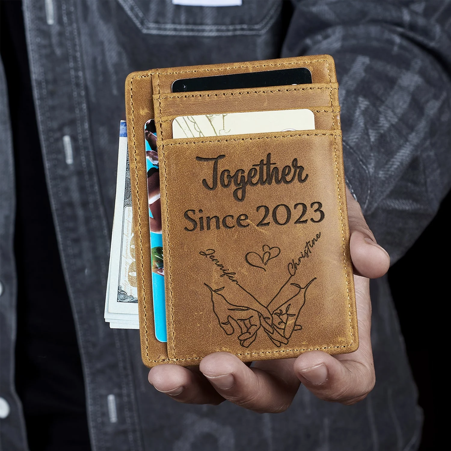 I Met You I Loved You - Gift For Couples, Husband, Wife - Personalized Card Wallet - Image 4