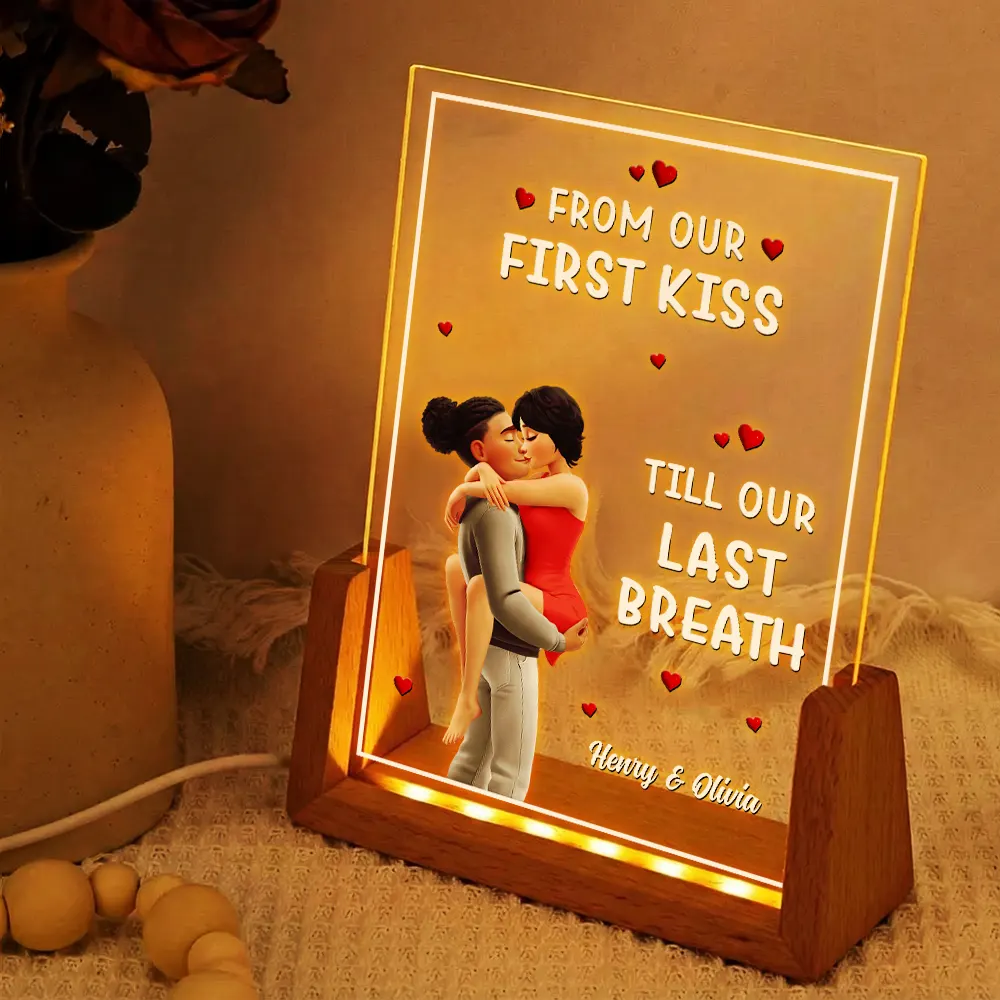 I Met You Liked You Love You Forever - Personalized Night Light - Image 2