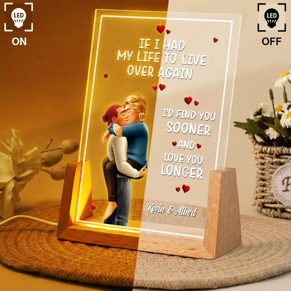 I Met You Liked You Love You Forever - Personalized Night Light - Image 3
