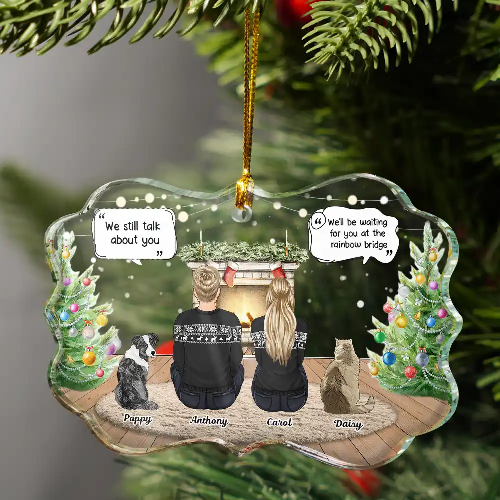 I Miss You Cozy Home - Personalized Medallion Glass Ornament - Image 3