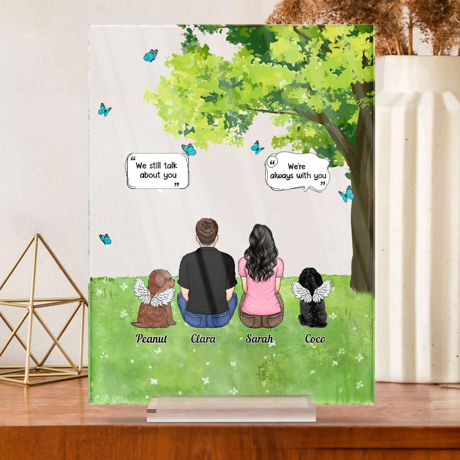 I Miss You Grass - Sympathy Memorial Gift For Pet Lovers - Personalized Vertical Rectangle Acrylic Plaque - Image 3