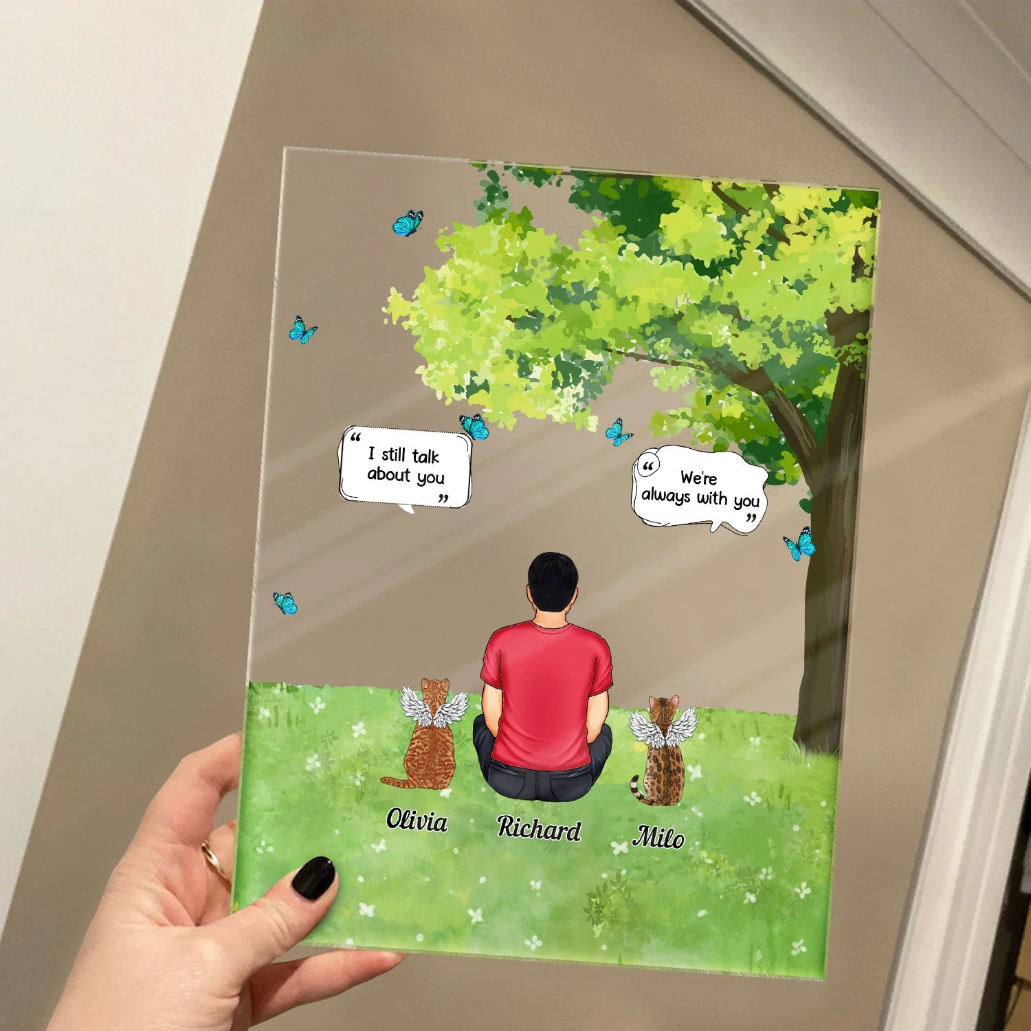 I Miss You Grass - Sympathy Memorial Gift For Pet Lovers - Personalized Vertical Rectangle Acrylic Plaque - Image 4