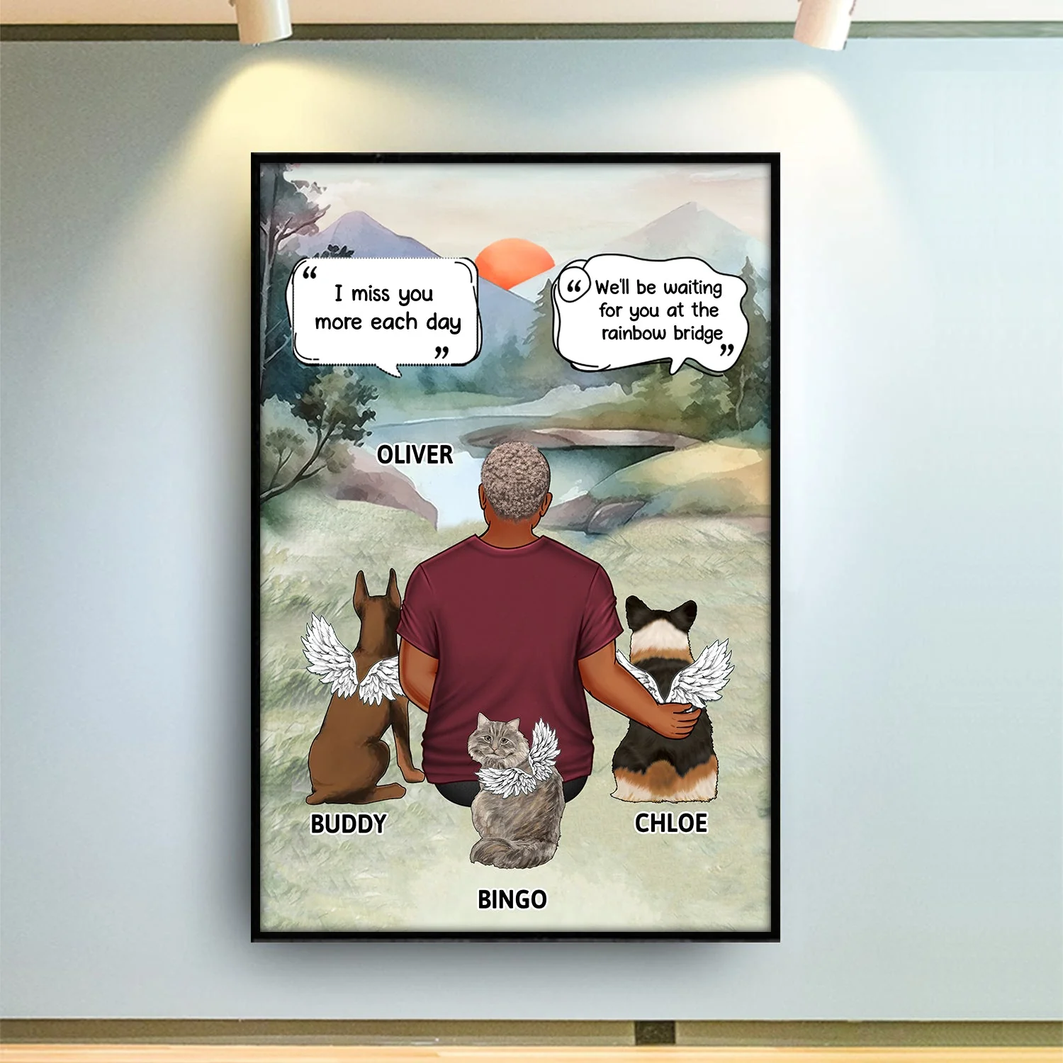 I Miss You - Home Decor, Memorial Gift For Dog Lovers, Dog Mom, Dog Dad - Personalized Poster - Image 2