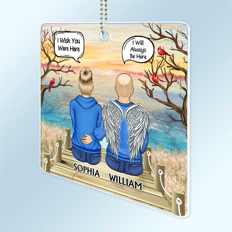 I Miss You I Know - Memorial Gift For Family, Friends, Siblings - Personalized Acrylic Car Hanger - Image 3