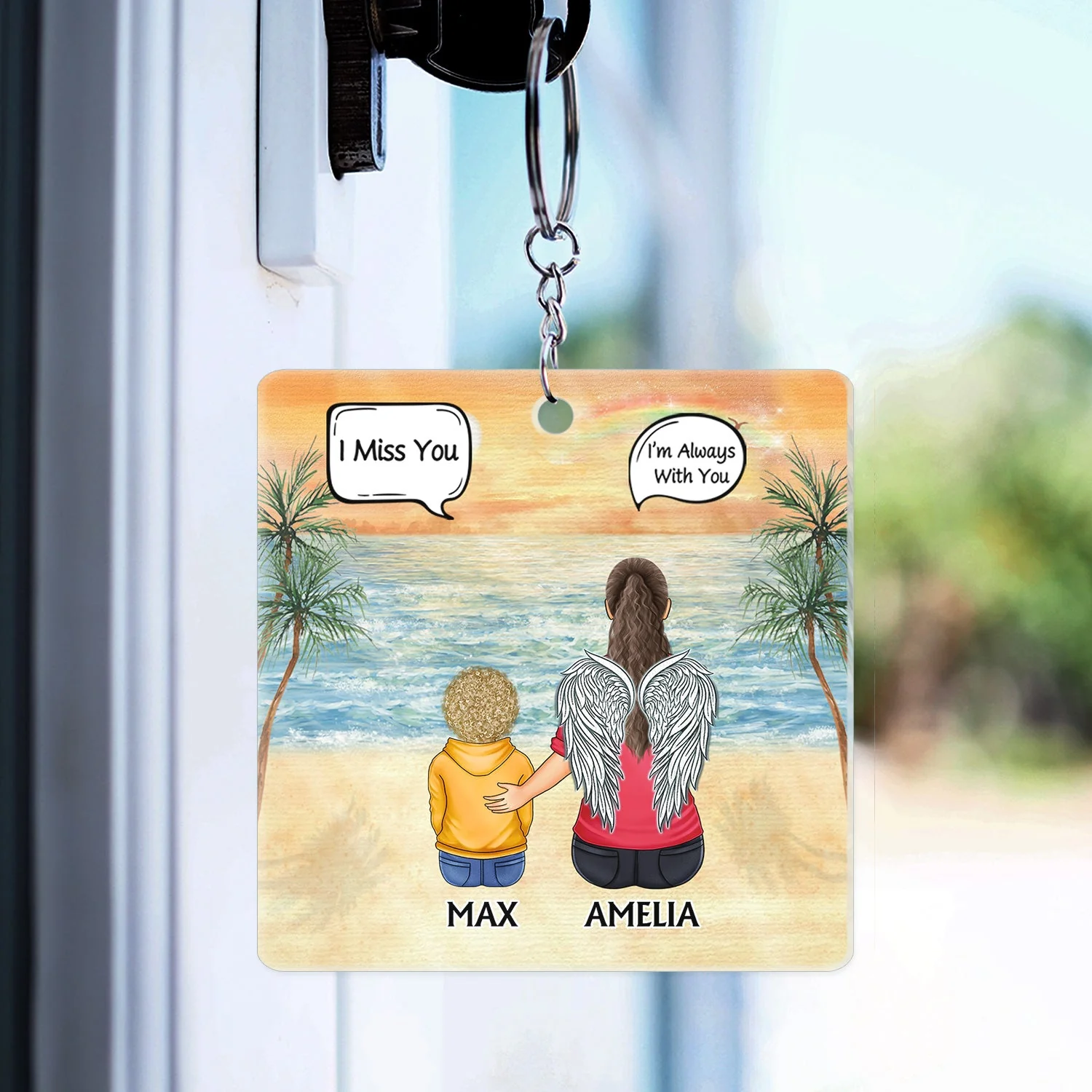 I Miss You I Know - Memorial Gift For Family, Friends, Siblings - Personalized Acrylic Keychain - Image 3