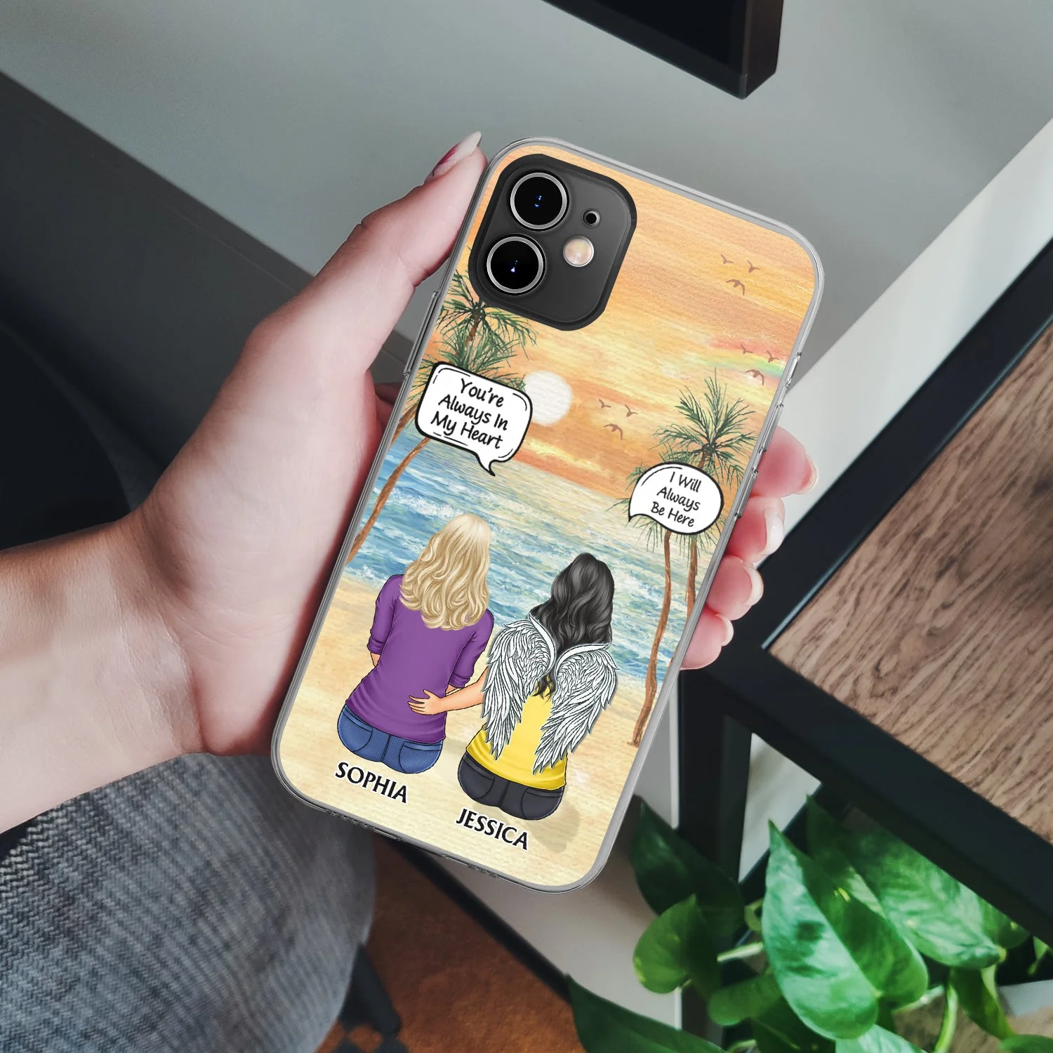 I Miss You I Know - Memorial Gift For Family, Friends, Siblings - Personalized Clear Phone Case - Image 4