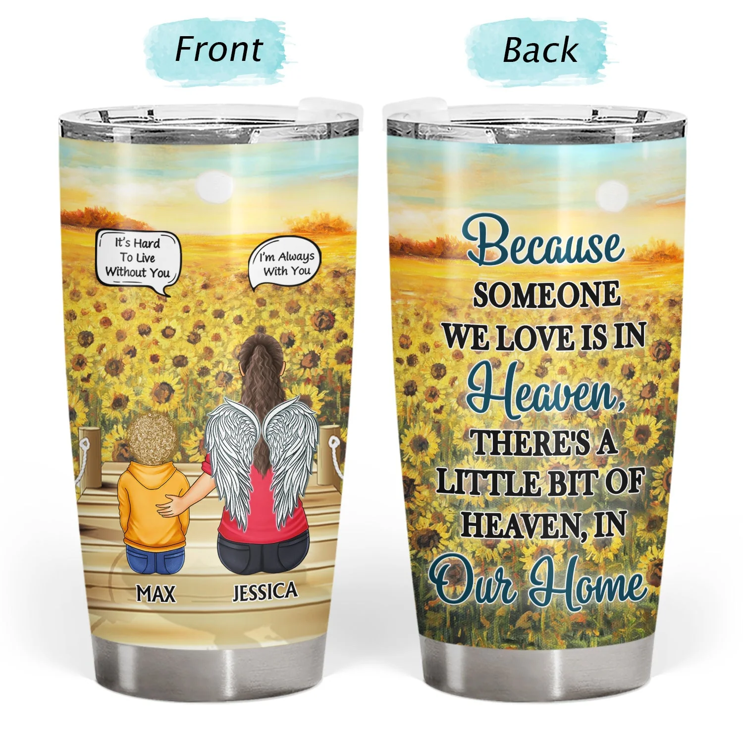 I Miss You I Know - Memorial Gift For Family, Friends, Siblings - Personalized Tumbler - Image 3