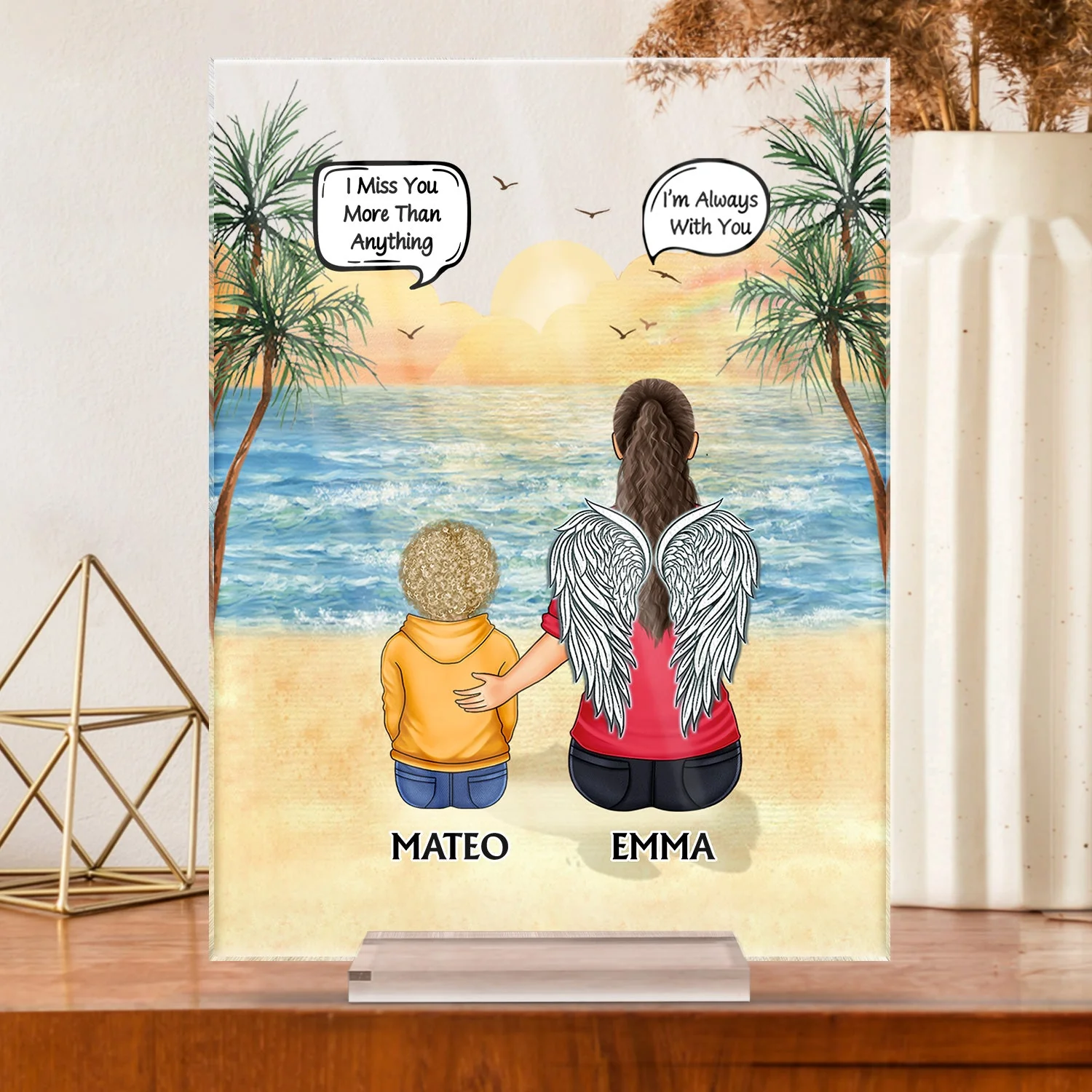 I Miss You I Know - Memorial Gift For Family, Friends, Siblings - Personalized Vertical Rectangle Acrylic Plaque - Image 3