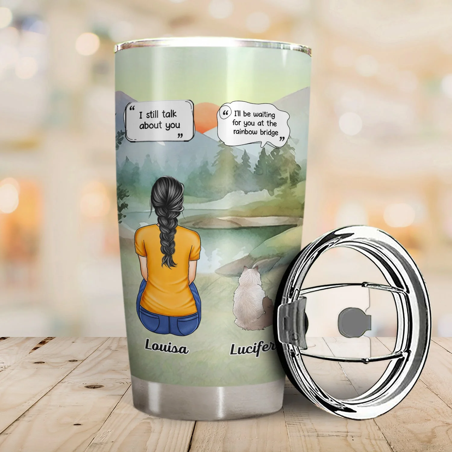 I Miss You I Know - Memorial Gift For Pet Lovers, Dog Mom, Dog Dad, Cat Mom, Cat Dad - Personalized Tumbler - Image 2