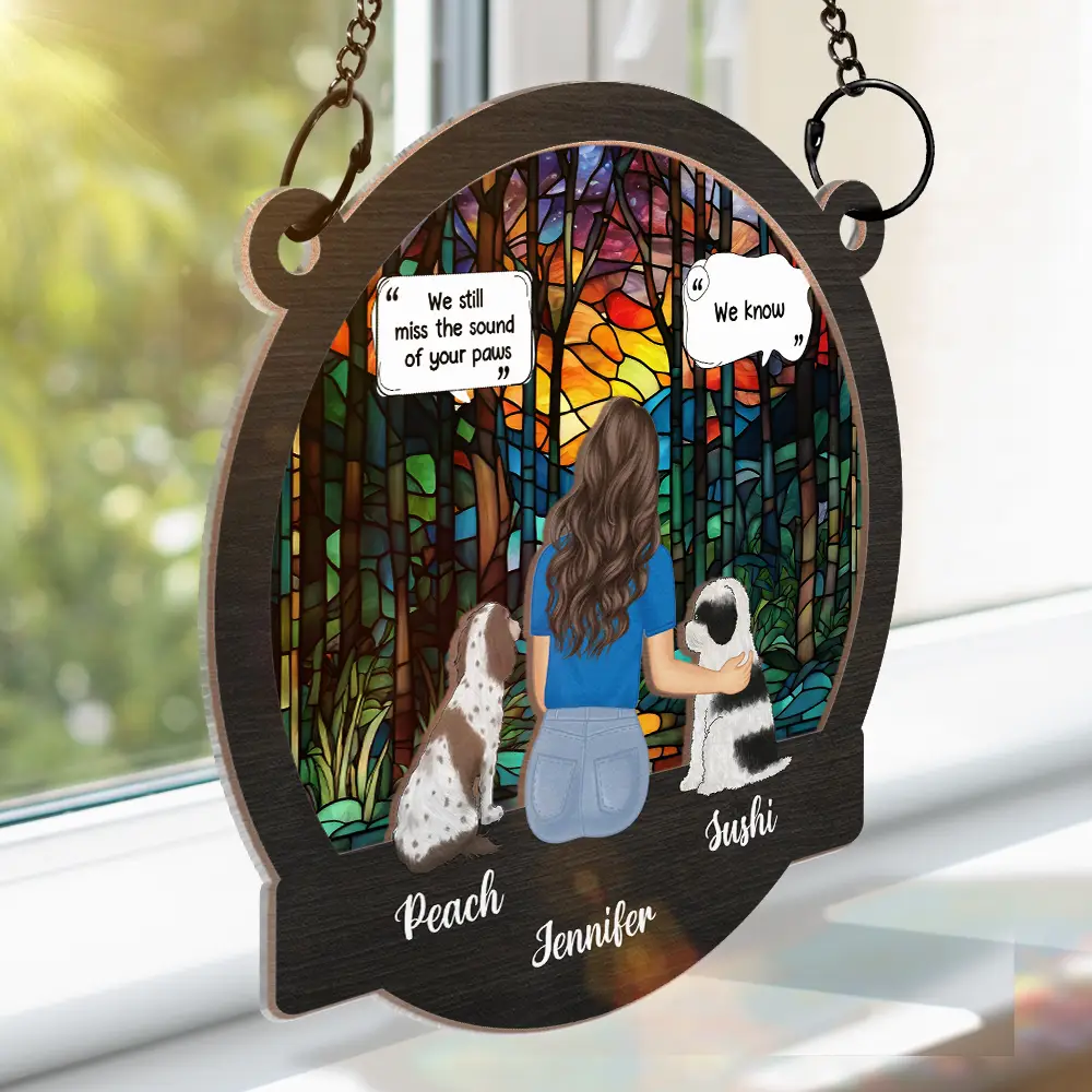 I Miss You I Know Memorial - Personalized Window Hanging Suncatcher Ornament - Image 3
