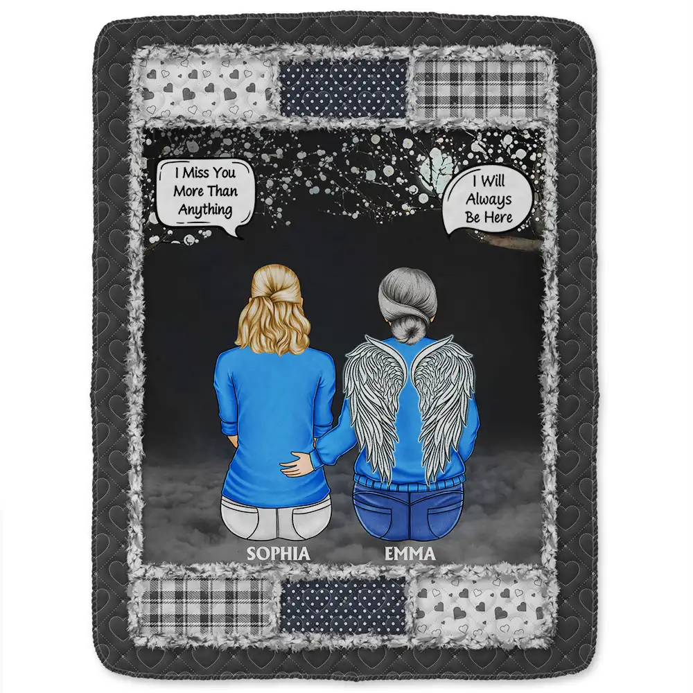 I Miss You I'm Always With You - Personalized Fleece Blanket, Sherpa Blanket - Image 2