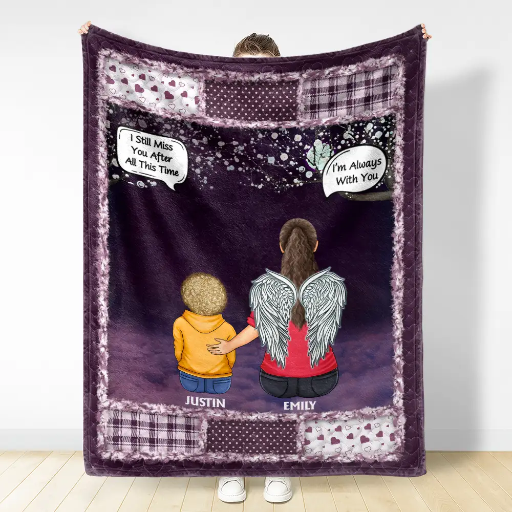 I Miss You I'm Always With You - Personalized Fleece Blanket, Sherpa Blanket - Image 3