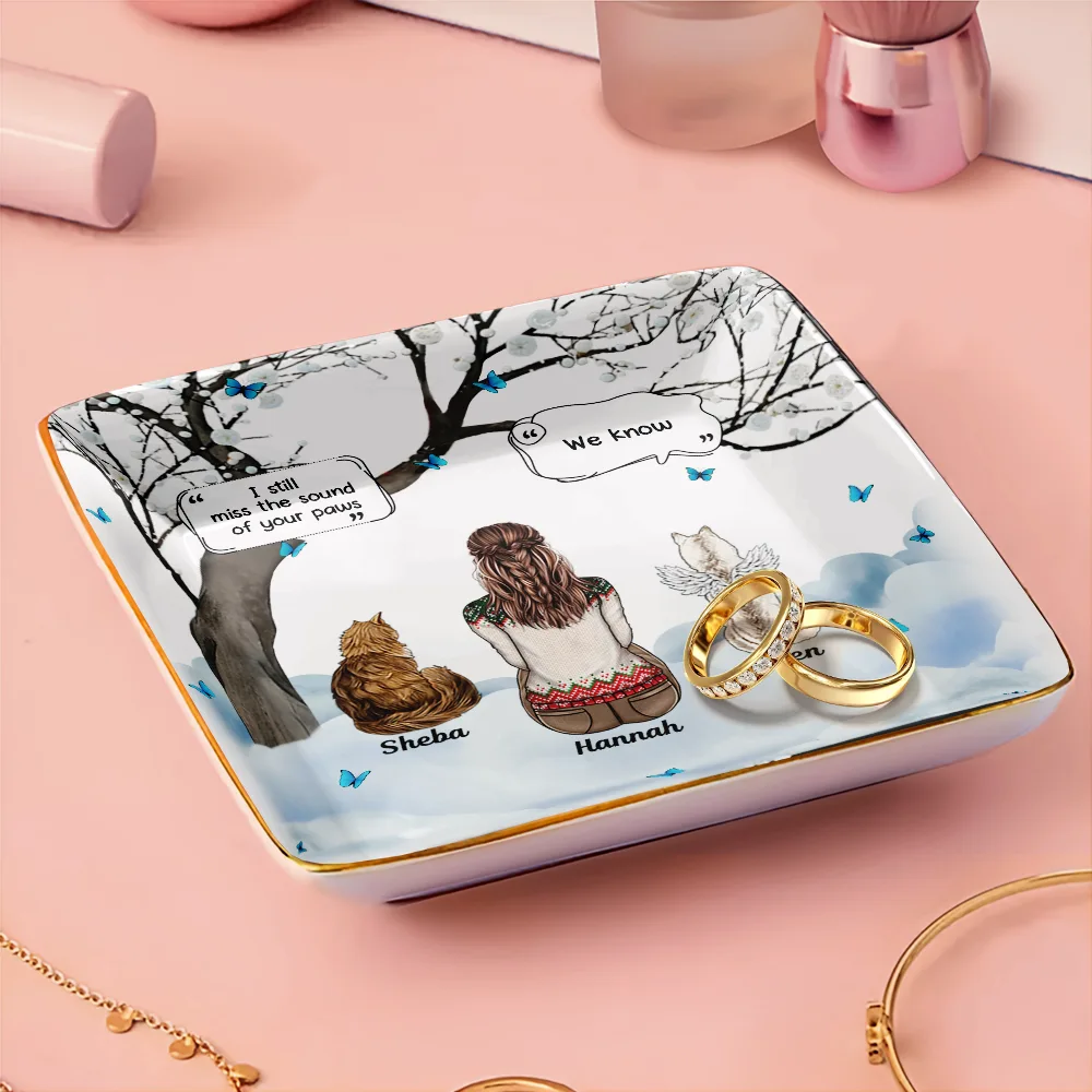 I Miss You Memorial Dog Cat - Personalized Ring Dish - Image 3