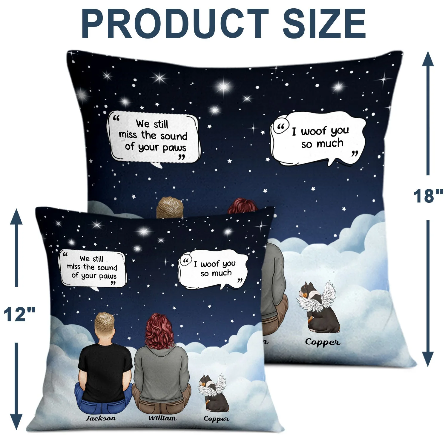 I Miss You - Memorial Gift For Pet Lovers, Dog Mom, Dog Dad, Cat Mom, Cat Dad - Personalized Pillow - Image 4