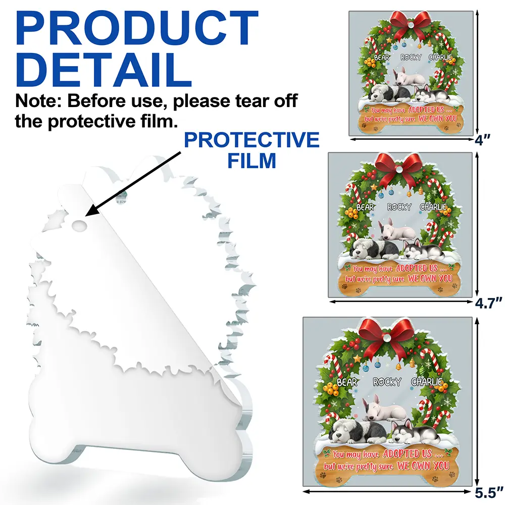 I Own You Christmas - Personalized Custom Shaped Acrylic Ornament - Image 6