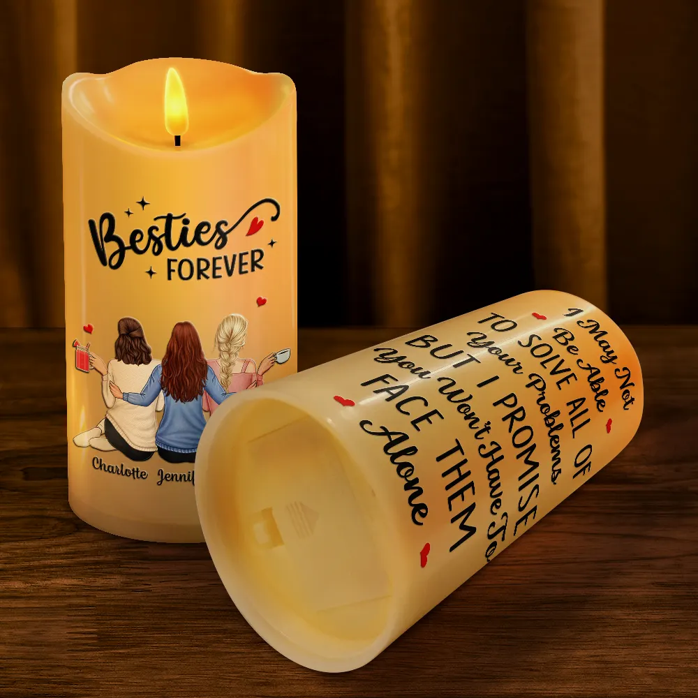 I Promise You Won't Have To Face Them Alone - Personalized Flameless LED Candle - Image 4