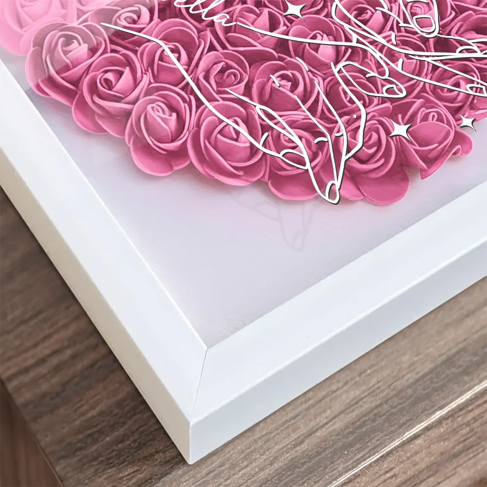 I Promise You Won't Have To Face Them Alone - Personalized Flower Shadow Box - Image 4