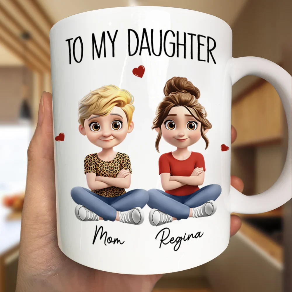 I Smile Because You Are My Daughter 3D Effect - Personalized Mug - Image 3