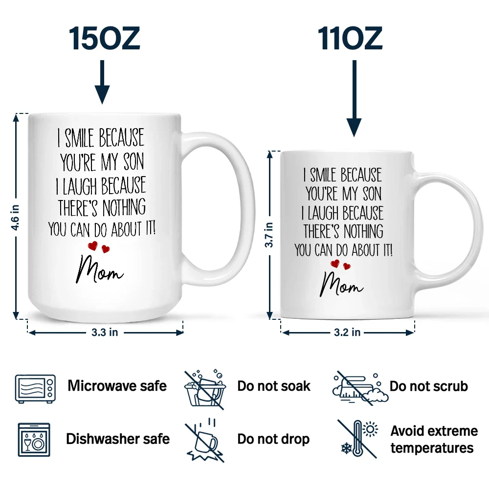 I Smile Because You Are My Daughter 3D Effect - Personalized Mug - Image 4