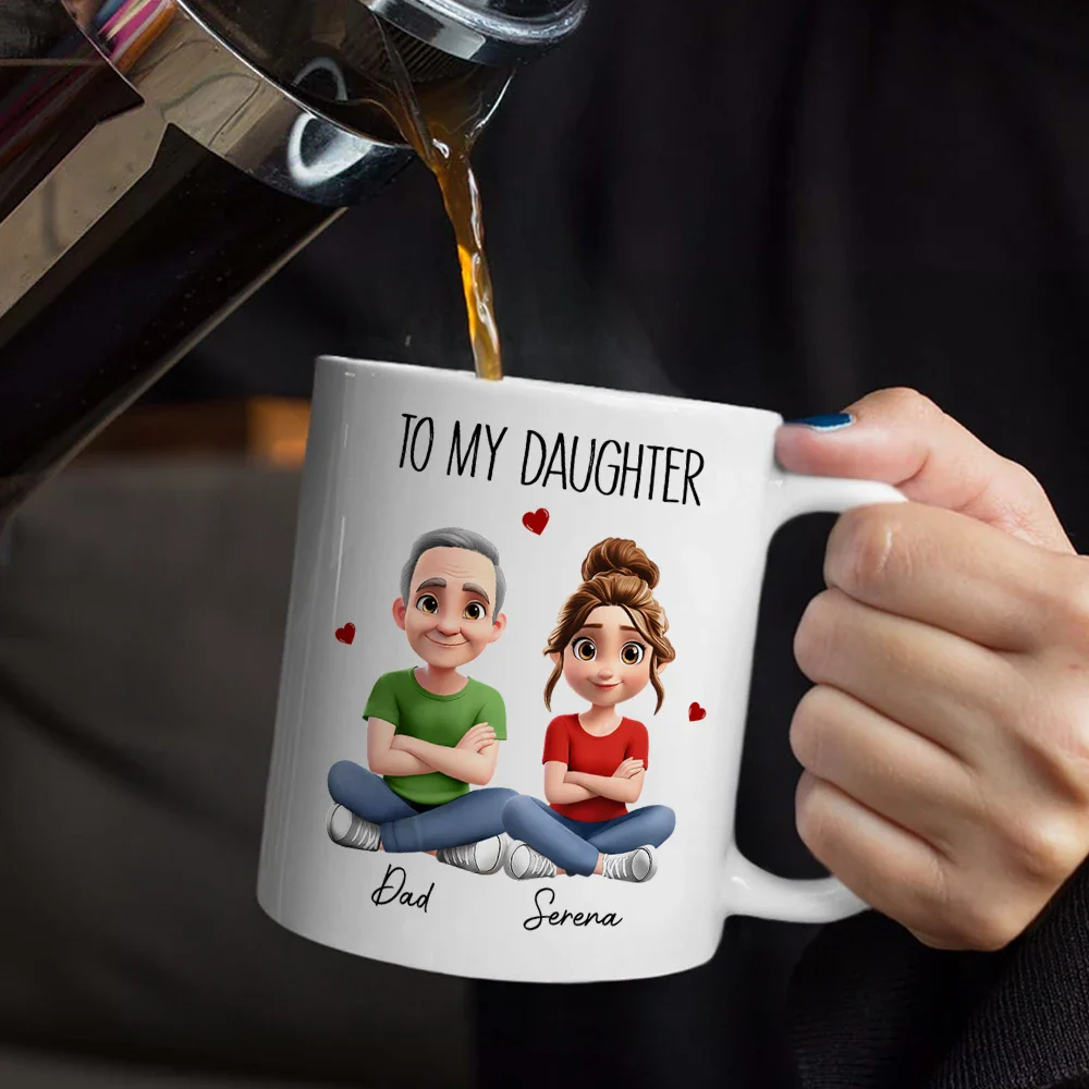 I Smile Because You Are My Daughter 3D Effect - Personalized Mug - Image 5
