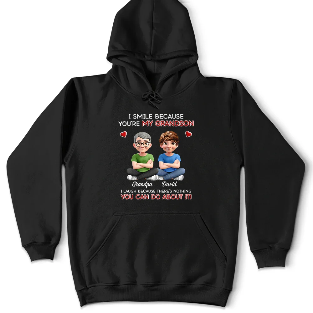 I Smile Because You Are My Daughter Son - Personalized T Shirt - Image 4