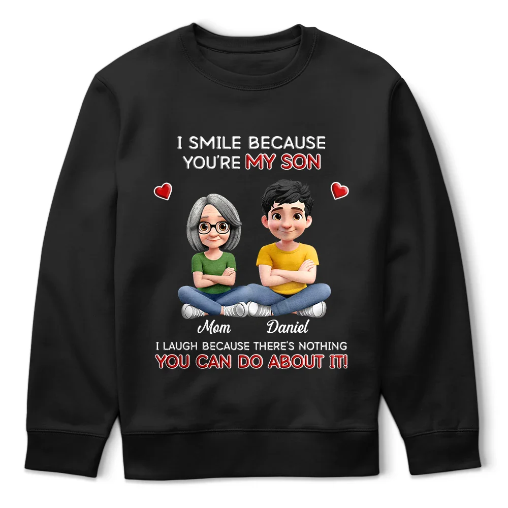 I Smile Because You Are My Daughter Son - Personalized T Shirt - Image 5