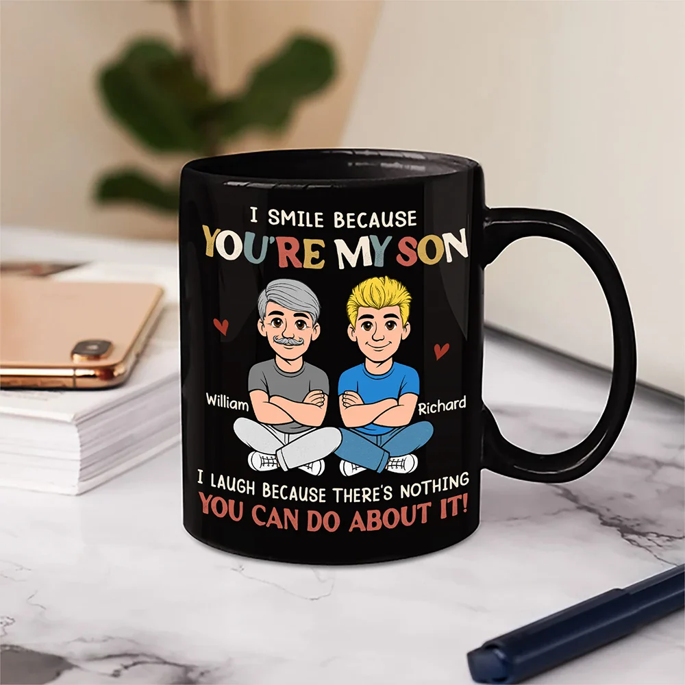 I Smile Because You Are My Daughter Son Retro - Personalized Mug - Image 5