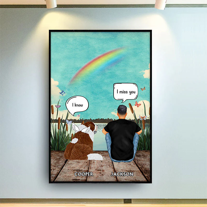 I Still Talk About You Dog Dad - Memorial Gift - Personalized Custom Poster - Image 2