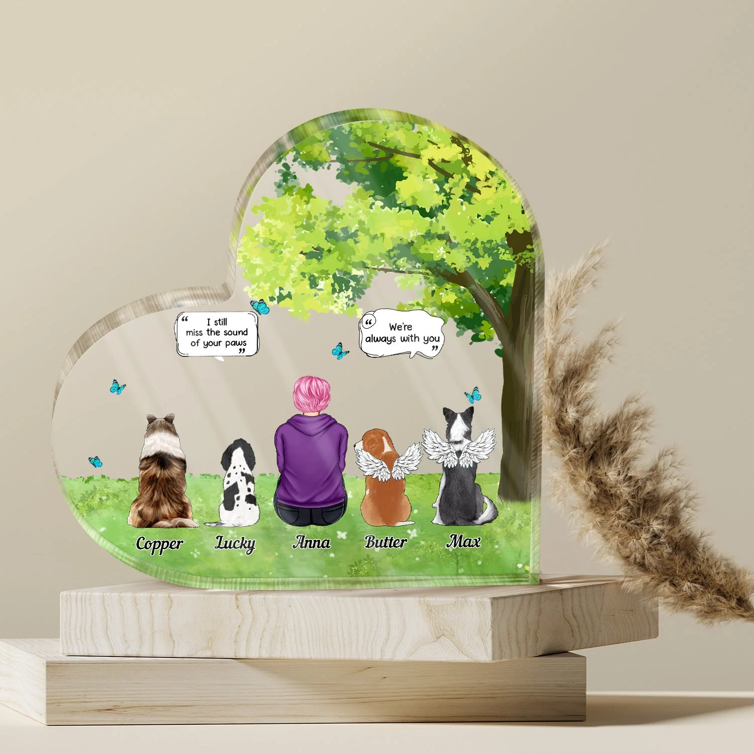 I Still Talk About You - Memorial Gift For Pet Lovers - Personalized Heart Shaped Acrylic Plaque - Image 5