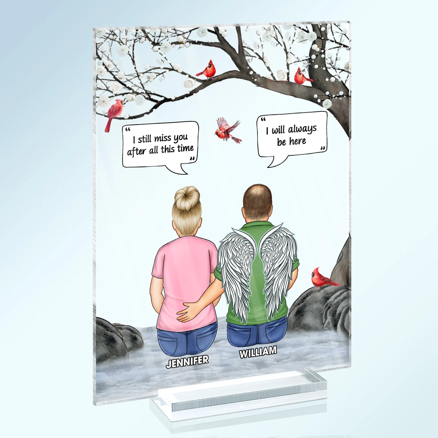 I Still Talk About You - Memorial Gift - Personalized Vertical Rectangle Acrylic Plaque - Image 3