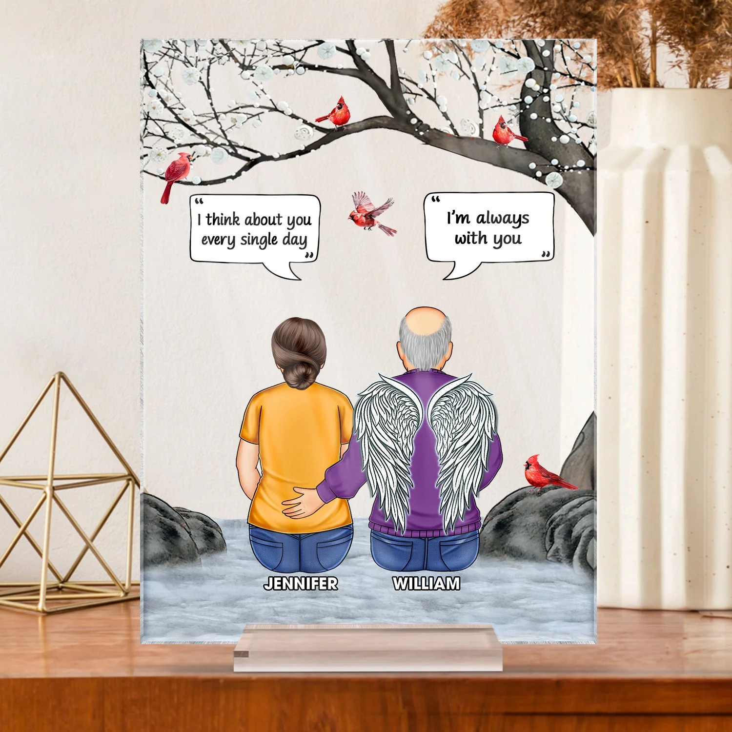 I Still Talk About You - Memorial Gift - Personalized Vertical Rectangle Acrylic Plaque - Image 4