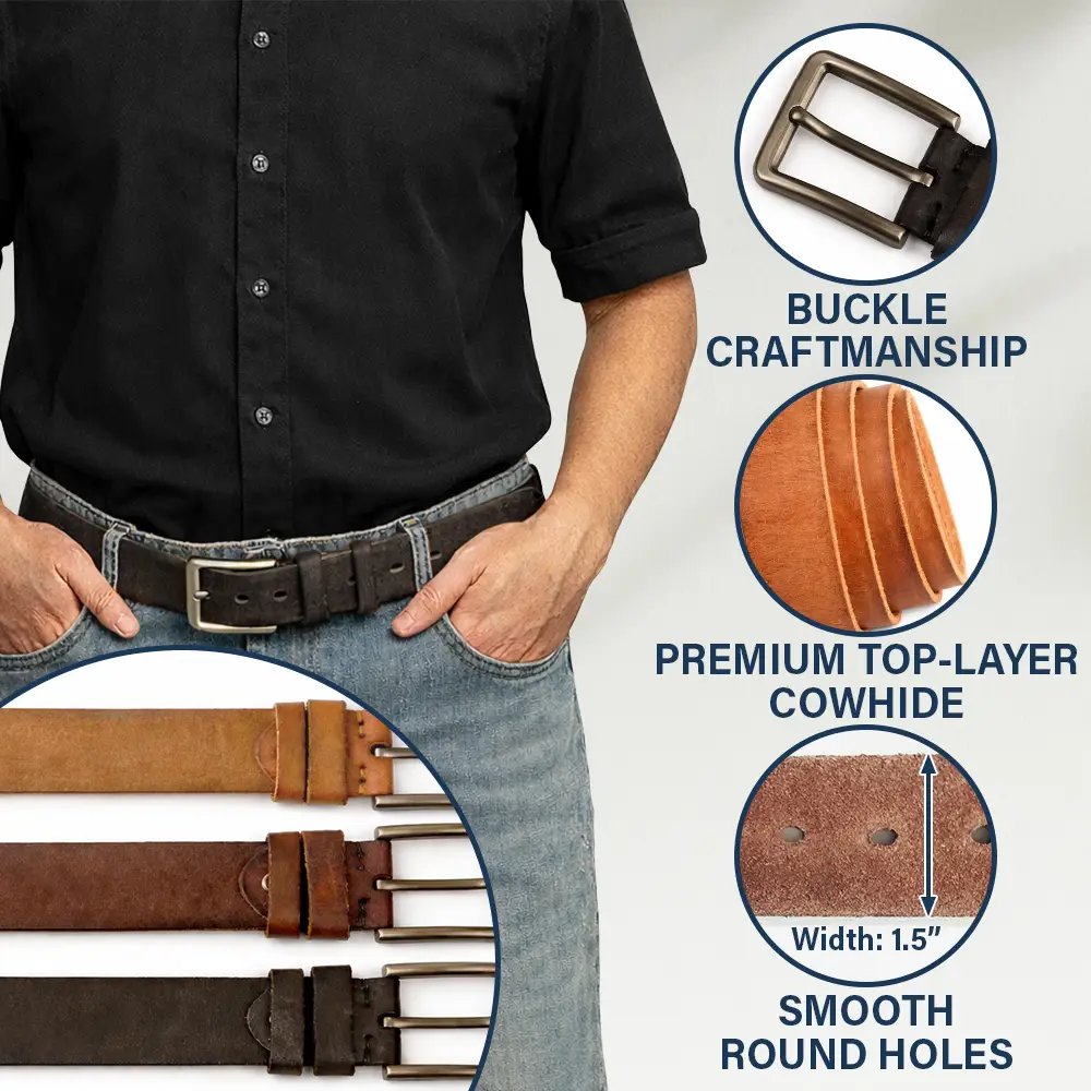 I Sucked It So It's Mine - Personalized Cowhide Leather Belt - Image 4