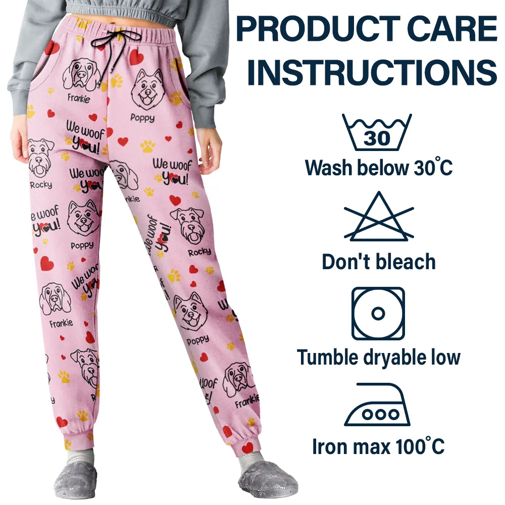 I We Woof You - Personalized Pajama Pants - Image 5
