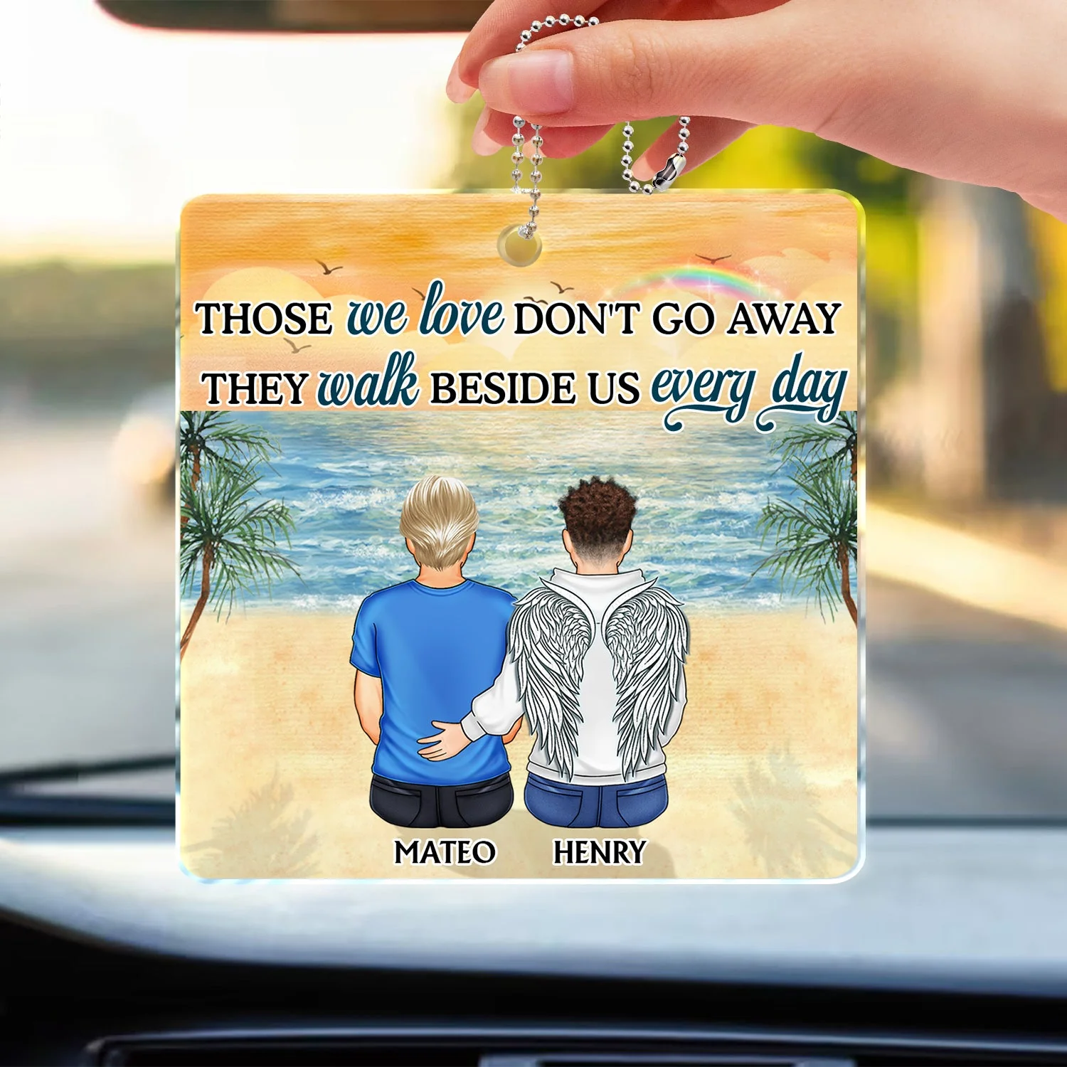 I Will Carry You Until I Can See You Again - Memorial Gift For Family - Personalized Acrylic Car Hanger - Image 3