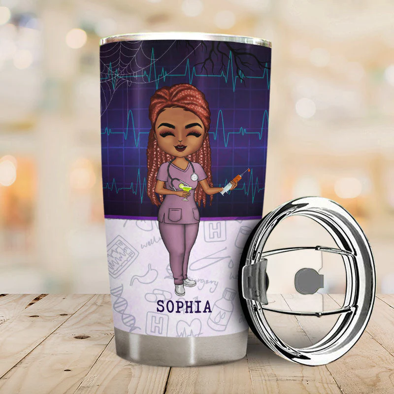 I Will Stab You - Gift For Nurse - Personalized Custom Tumbler - Image 2