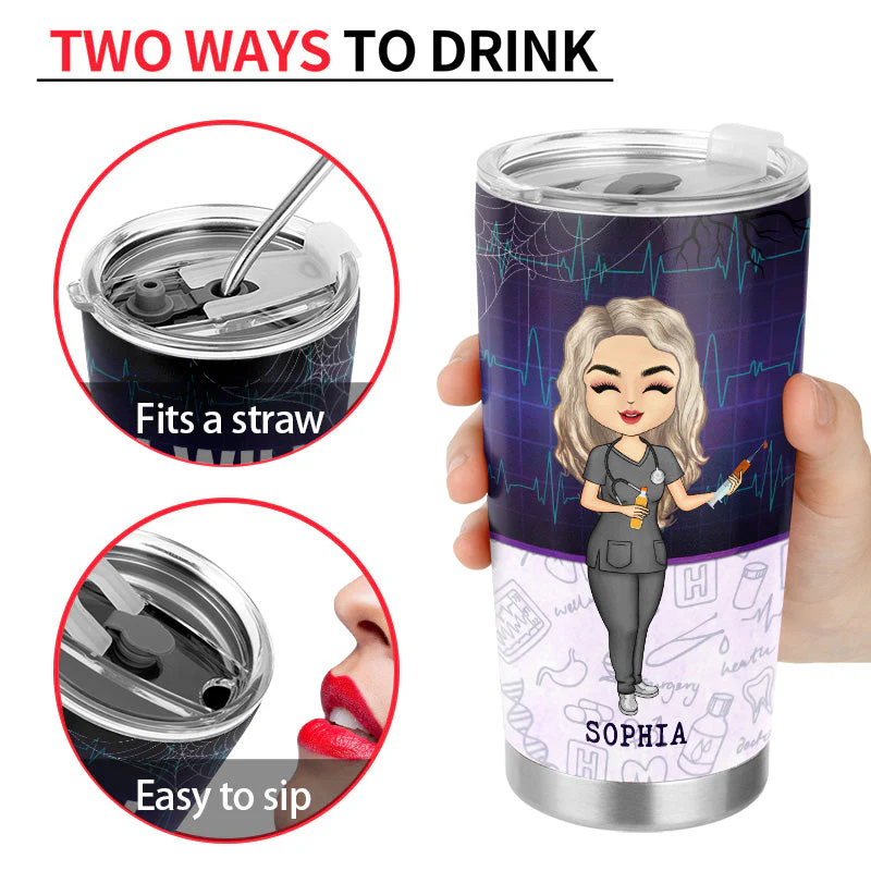 I Will Stab You - Gift For Nurse - Personalized Custom Tumbler - Image 4