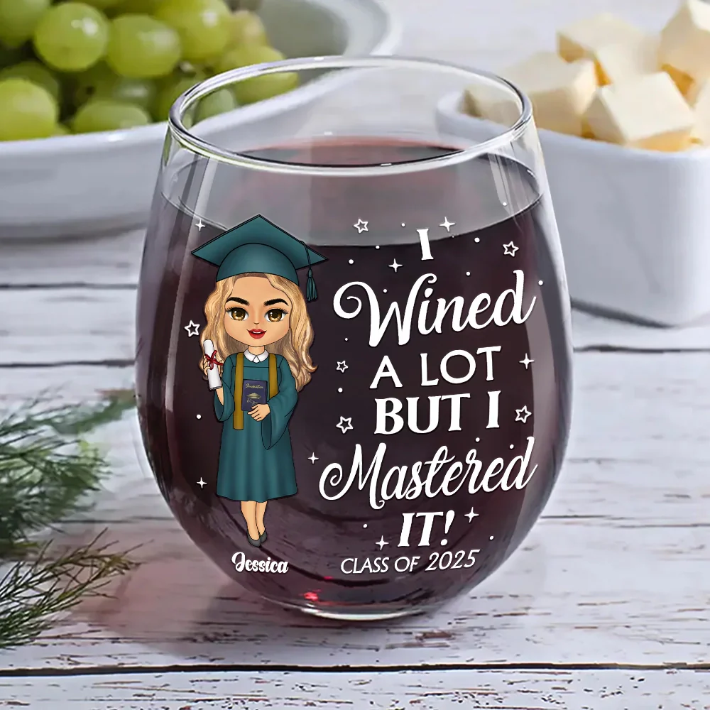 I Wined A Lot - Personalized Stemless Wine Glass - Image 6