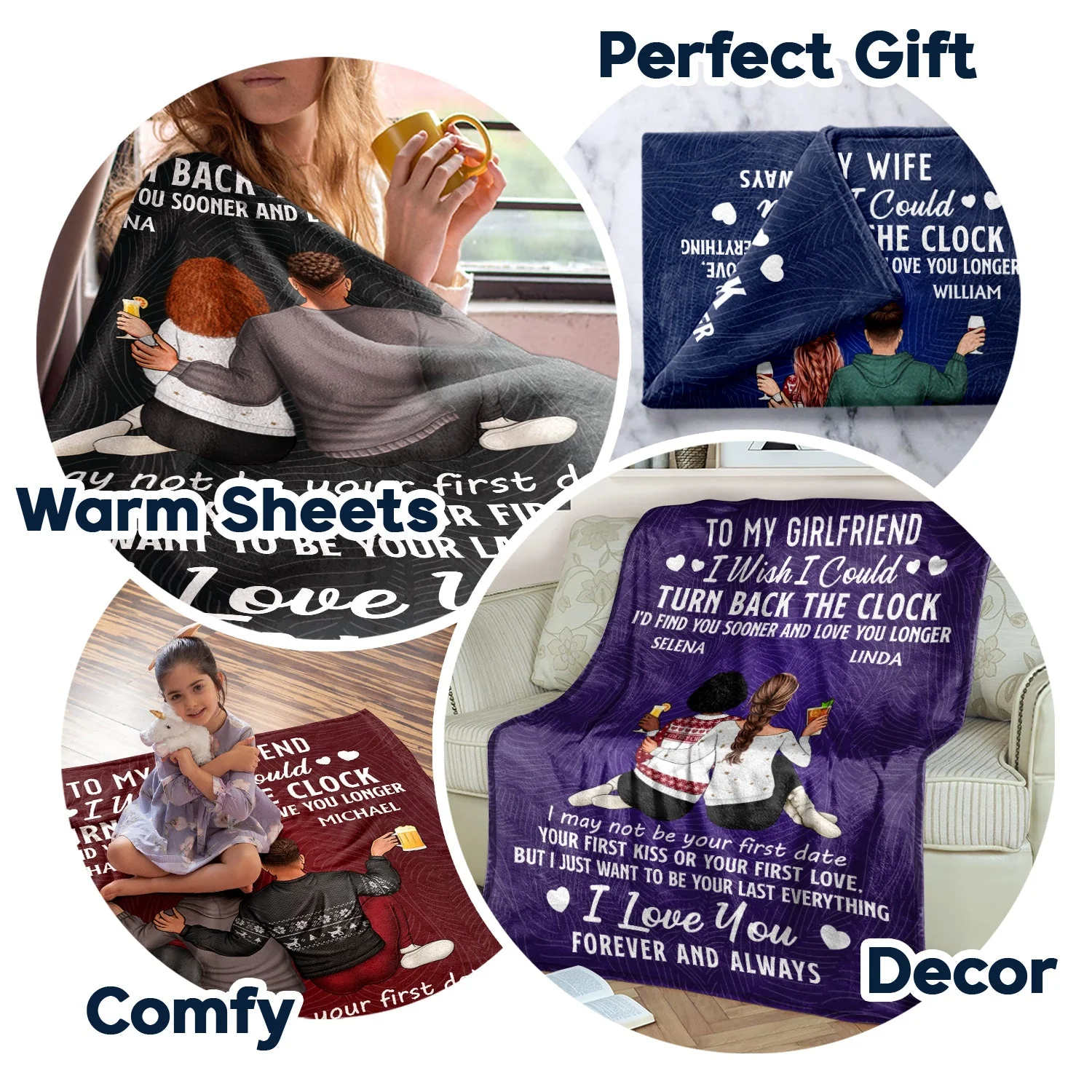 I Wish I Could Turn Back The Clock - Anniversary, Loving Gift For Couples, Husband, Wife - Personalized Fleece Blanket - Image 5