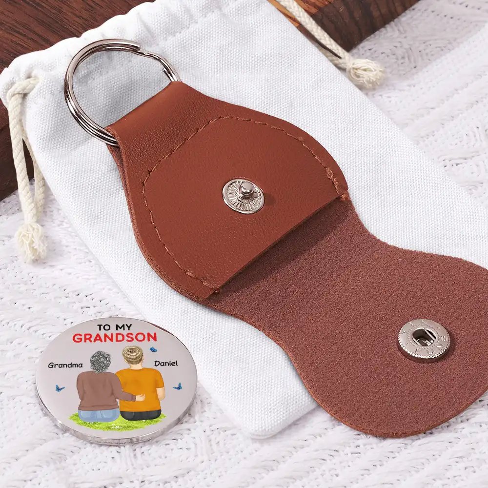 I Would Choose You To Be My Daughter Son - Personalized Leather Pocket Hug - Image 2
