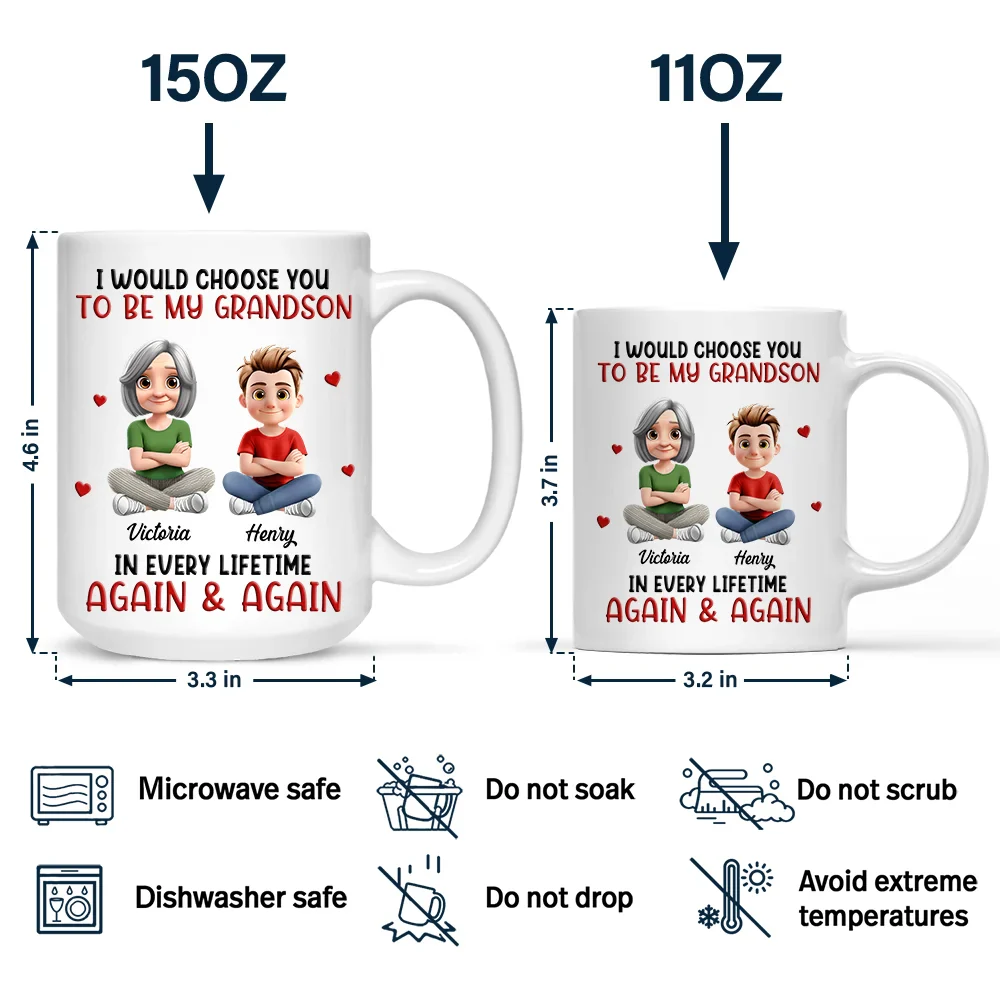 I Would Choose You To Be My Son Daughter In Every Lifetime - Personalized Mug - Image 5