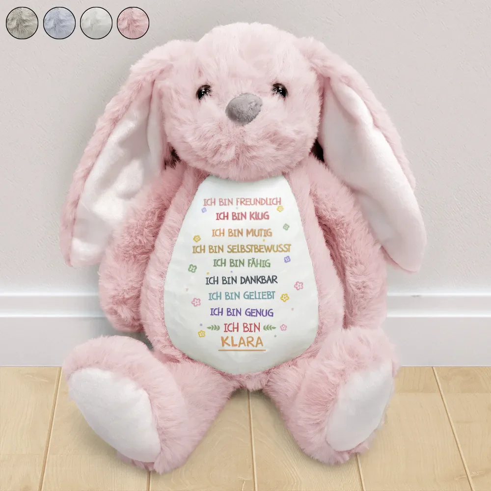 Ich Bin Geliebt - Personalisierter Stoffhase