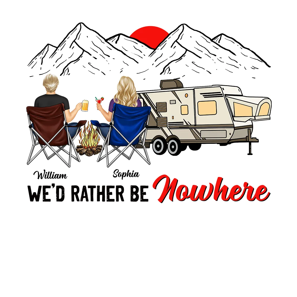 I'd Rather Be Nowhere - Personalized Decor Decal - Image 2